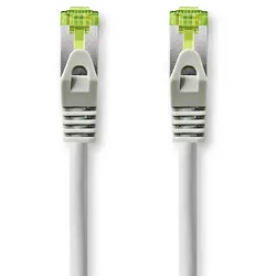 Nedis Cat 7 Kabel | S/FTP | RJ45 Stecker | RJ45 Stecker | 1.00 m | Rund | LSZH | Grau | Verpackung mit Sichtfenster