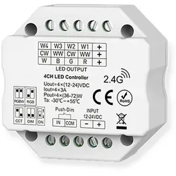 ISOLED Sys-Pro Push/Funk Mesh PWM-Controller, 1-4 Kanal, 12-24V DC, 4x3A ISO-114454