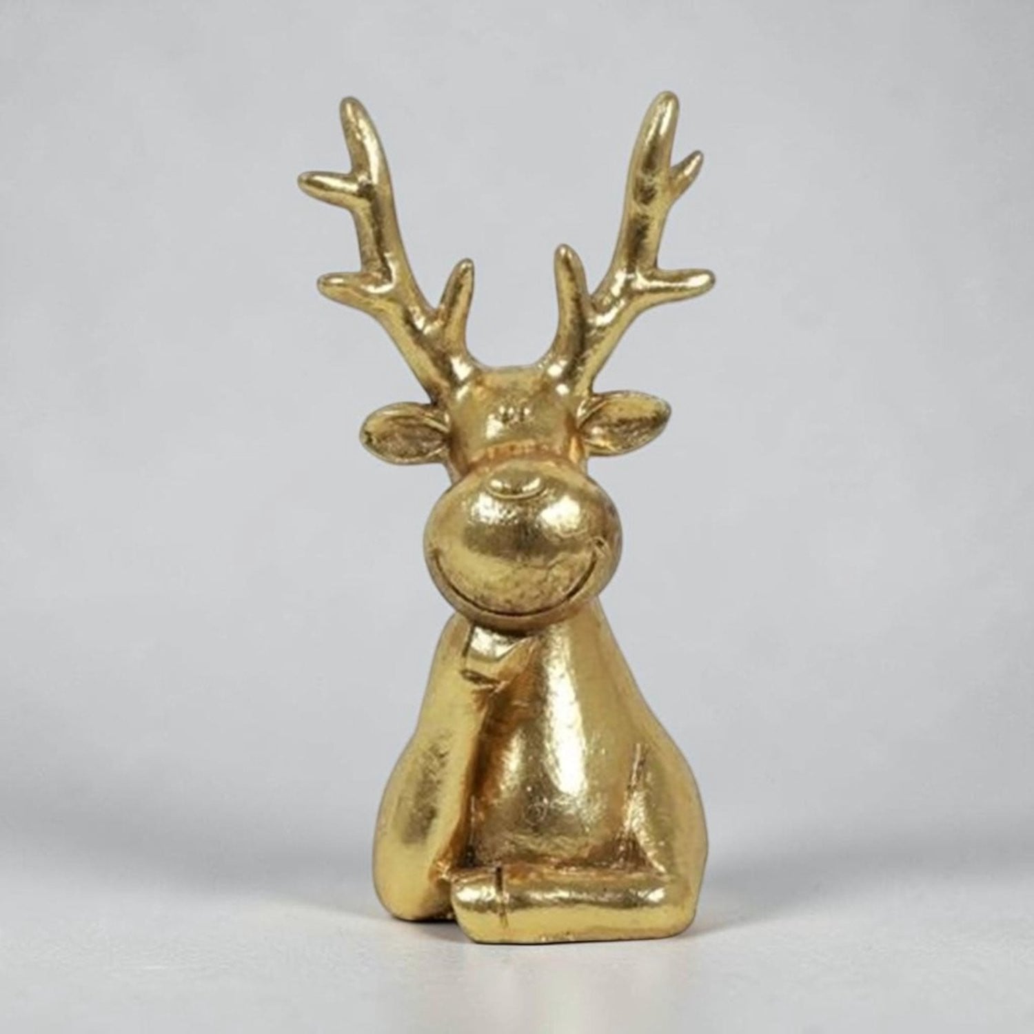 Countryfield Rendierkop Edmond Goud - Polystone Kerstbeeld - 15,5 cm