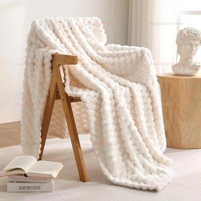 Uplift Essentials Super Soft Flannel Throw Blanket Silky Fleece 3D Cloud Jacquard Lightweight Bed Blanket For All Seasons 59.05 78.74 In