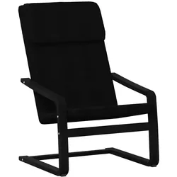 Décoshop26 - Schlichter Designer-Sessel moderner Designer-Sofasessel in schwarzem Stoff DEC026740 DEC026740