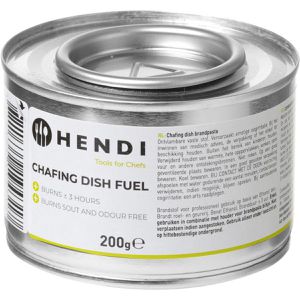 Hendi Brennpaste 194300, für Chafing-Dish & Fondue, Dose mit Ethanol-Gel, 3 Stunden Brenndauer, 24 Stück a 200 g