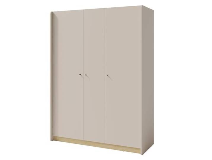 Lomadox Jugendzimmer Kinderzimmer Schrank Drehtürenschrank Kleiderschrank 145 cm in sandbeige mit Eiche, 3-türig