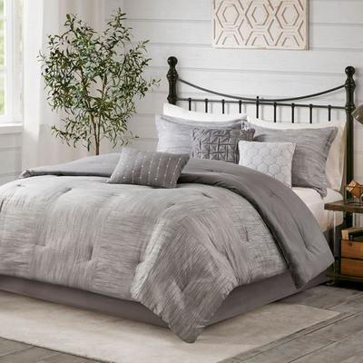 Jla Home/Bed Walter Comforter Bed Set Gray, Queen, Gray