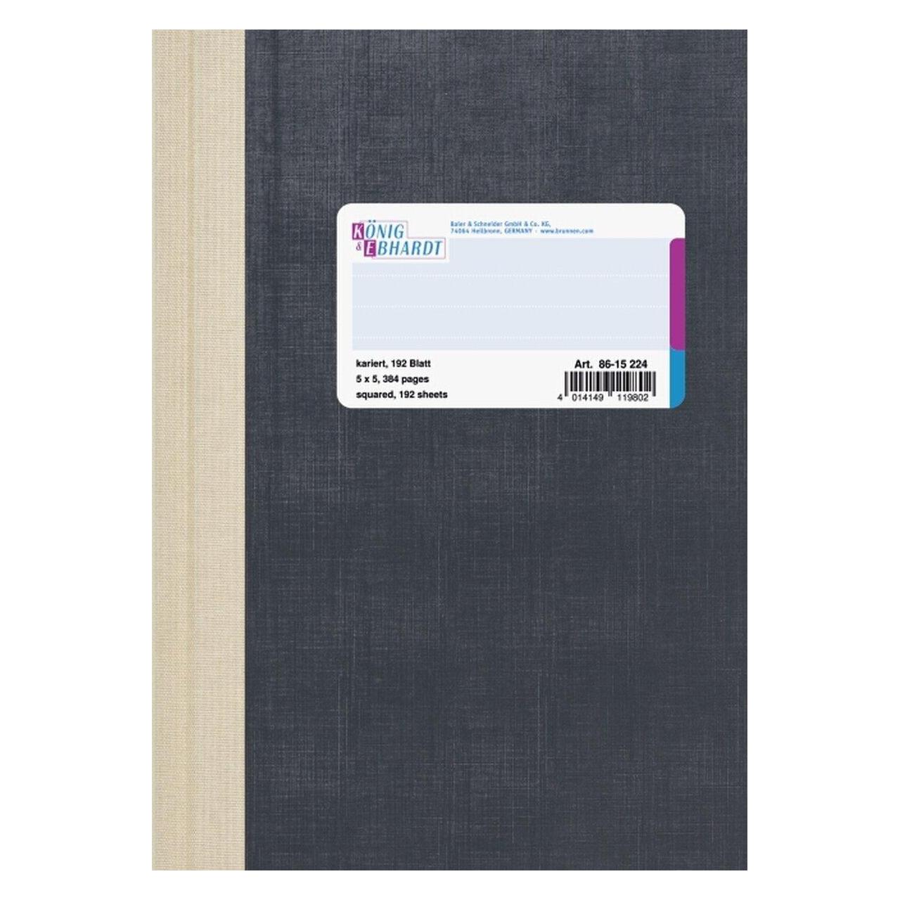 König & Ebhardt Geschäftsbuch A5 kariert 192 Blatt hellblau (8615224)