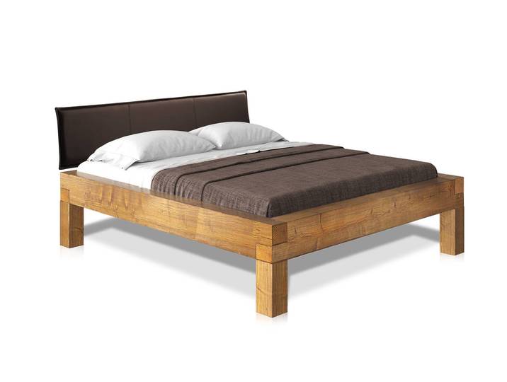 CURBY 4-Fuß-Balkenbett mit Polsterkopfteil, Material