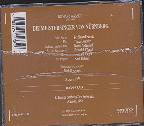 Kempe - Meistersinger - Preis vom 01.10.2026 17:08:56 h