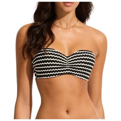Seafolly - Women's Mesh Effect Bustier Bandeau - Bikini-Top Gr 34 orange