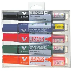 Pilot 5er-Pack Whiteboard-Marker »V-Board Master« Keilspitze