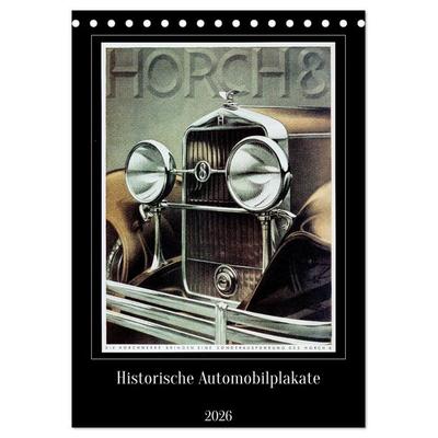 Historische Automobilplakate (Tischkalender 2026 DIN A5 hoch), CALVENDO Monatskalender
