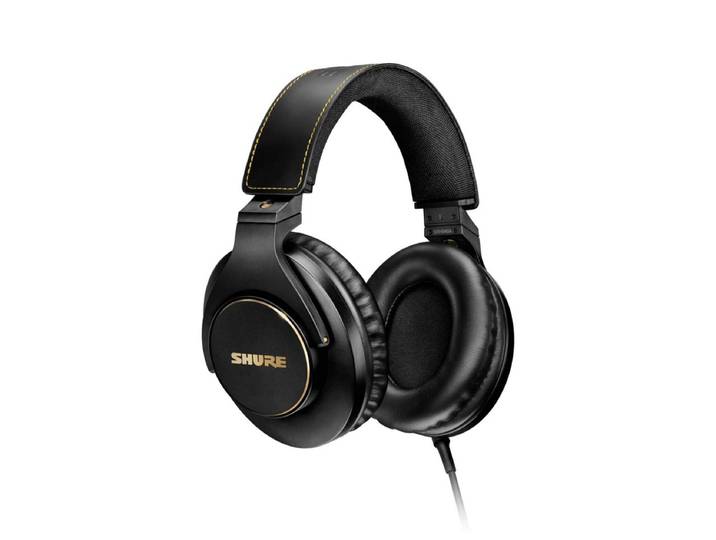 Shure SRH840A Kopfhörer (Geschlossene Bauweise (hohe Schallisolierung), faltbares Design für einfachen Transport, optimierter Frequenzgang für präzises Monitoring und Recording, gepolsterter Kopfbügel, Nein (kein integriertes Mikrofon für Smart-Assistenten), Nicht vorhanden)