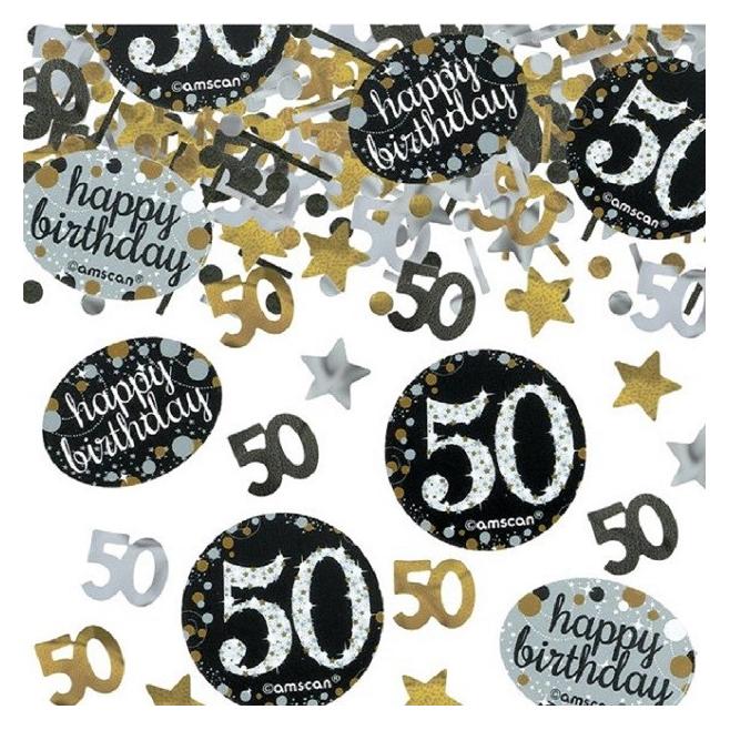 Amscan Konfetti 50 Jahre "Fröhlicher Geburtstag" (AM360191)