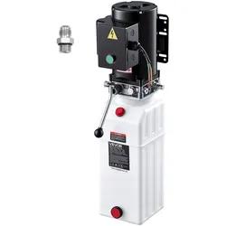 VEVOR Hydraulikaggregat Hydraulikpumpe 10 L 2,2 kW 22 MPa Kippanhänger, für Hebebühnen Scherenhebebühnen Stapler und Kfz-Werkstätten mit Überdruckventil Förder­menge 6,3 L/min, Vertikale Montage