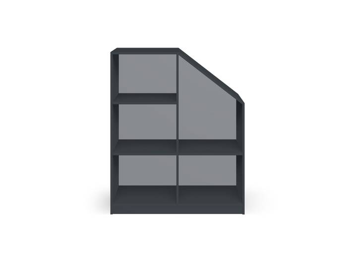Schlichter Dachschrägenschrank Premium Dekore Schwarz