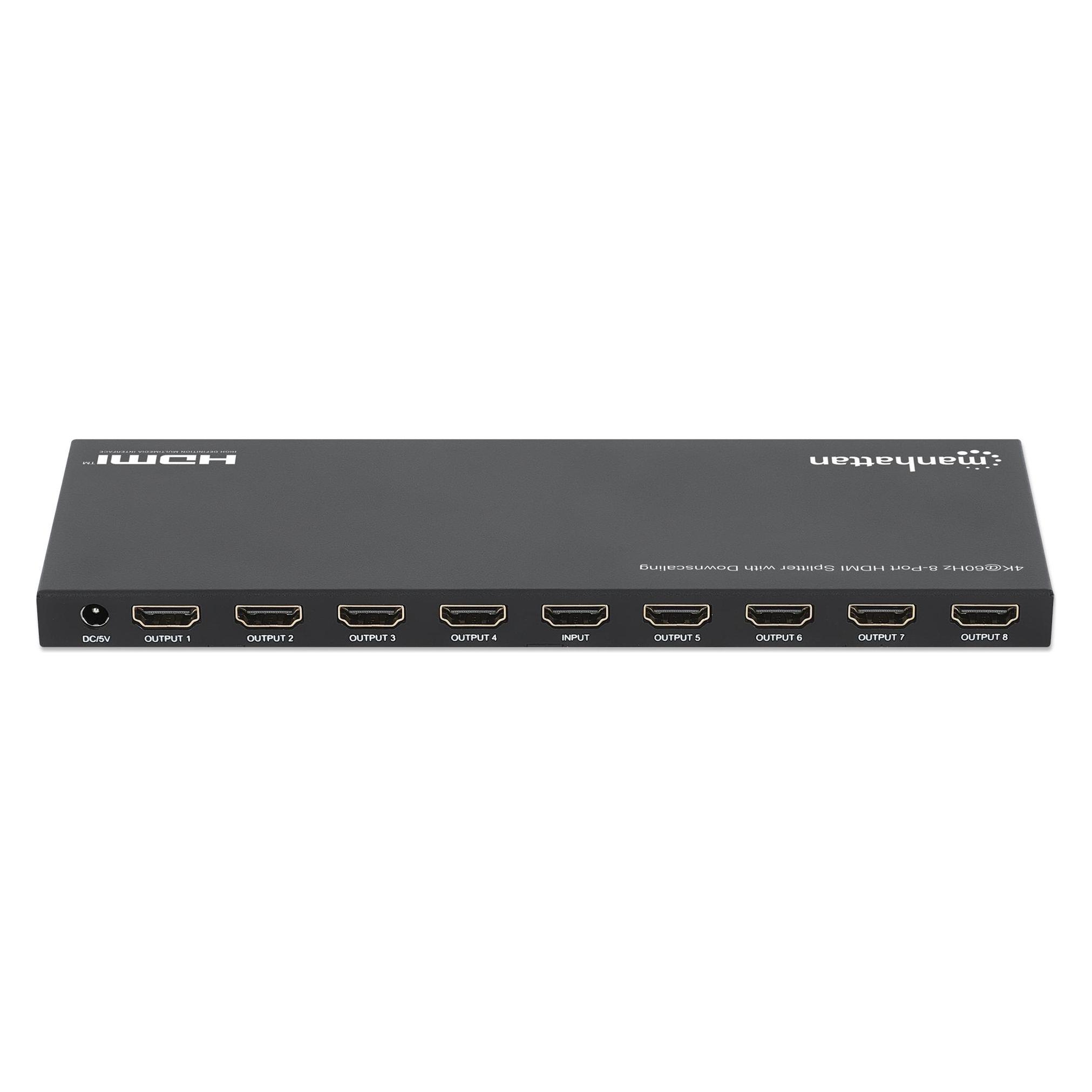 Manhattan 4K@60Hz 8-Port HDMI-Splitter mit Downscaling (208451)