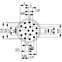 Weidmüller Kontakt SAI-M23-BE-17-F-G