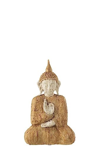 J-Line Boeddha Zittend Decoratief Figuur - Polyresin - Naturel/Beige - Small