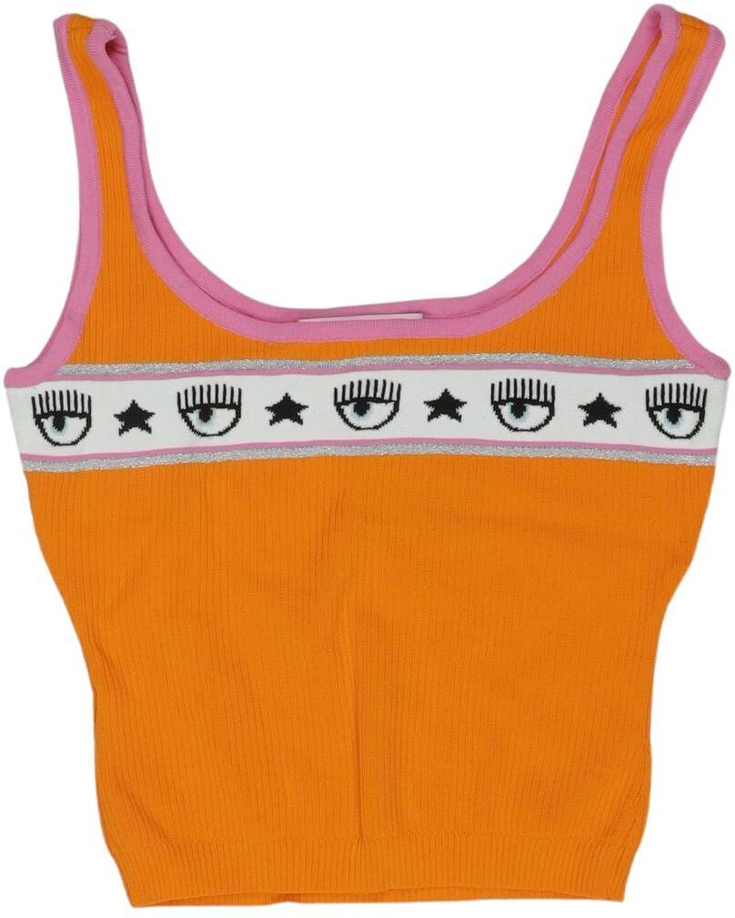 Chiara Ferragni Damen Top, Mehrfarbig, Gr. 3Xs, kein / Etikett - Second Hand