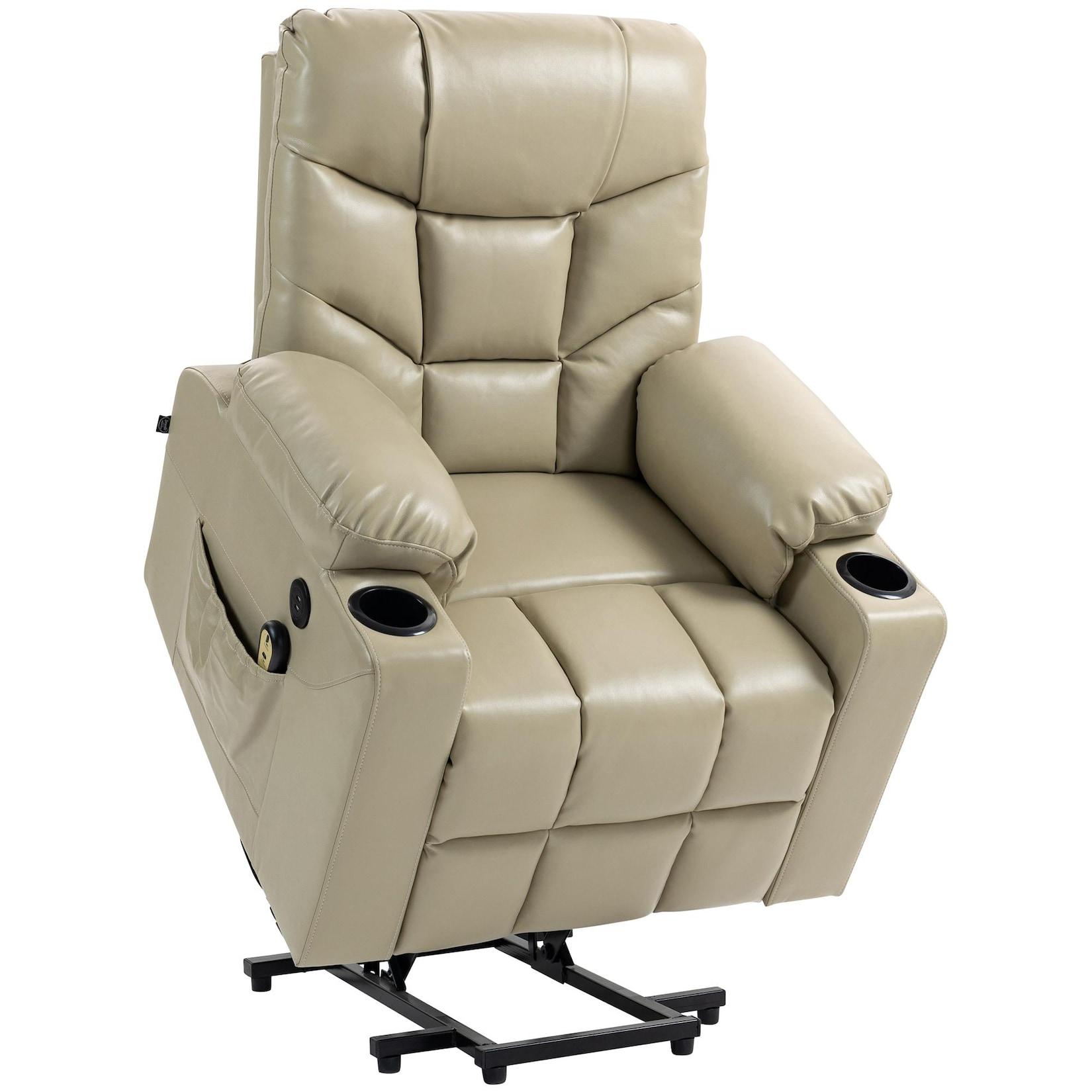 CLP Sessel Andover Kunstleder Farbe: creme, Material: Kunstleder