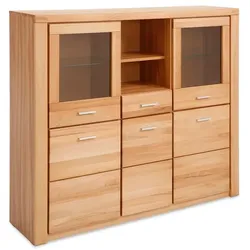 Elfo Highboard Tabea Holz Braun Kernbuche