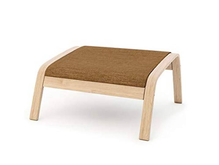 Housse de rechange Vinylla pour fauteuil Ikea Poang (Design repose-pieds 2\, Polyester - Kaki)