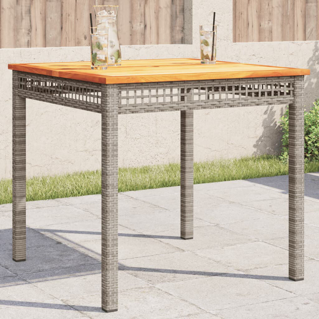 ClassicLiving Swarthmore Solid Wood Metal Outdoor Dining Table Grey 74cm H x 80cm W x 80cm D