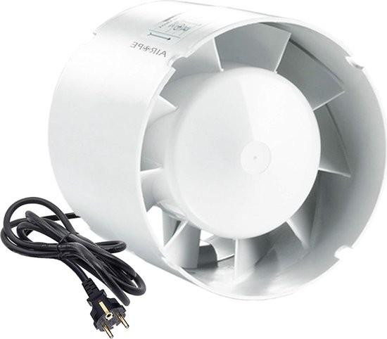 Stille badkamerventilator met 150 mm kabel voor badkamer, toilet, keuken en kantoor