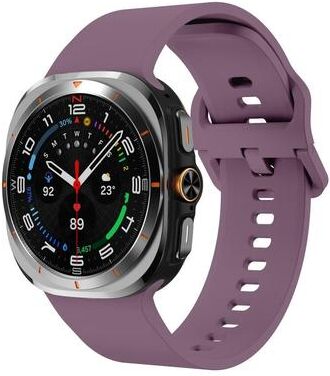 United Samsung Galaxy Watch Ultra Silicone Watch Band With Colorful Buckle Soft Sport Replacement Strap smoke Purple