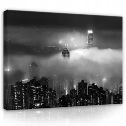 LEINWANDBILDER Stadt bei Nacht 100x70