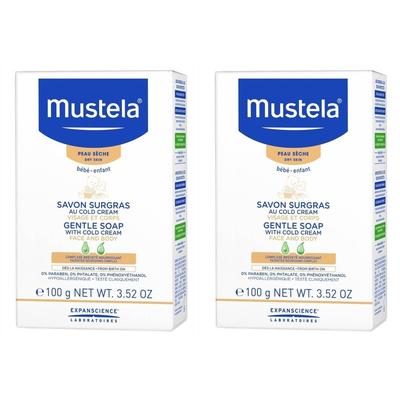 Mustela Overvette Zeep met Cold Cream Droge Huid Nieuw Model 100g x2 2x100 g Seife