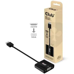 Club 3D HDMI 1.4 auf VGA Adapter mit Audio Stecker/Buchse aktiv St./Bu. schwarz