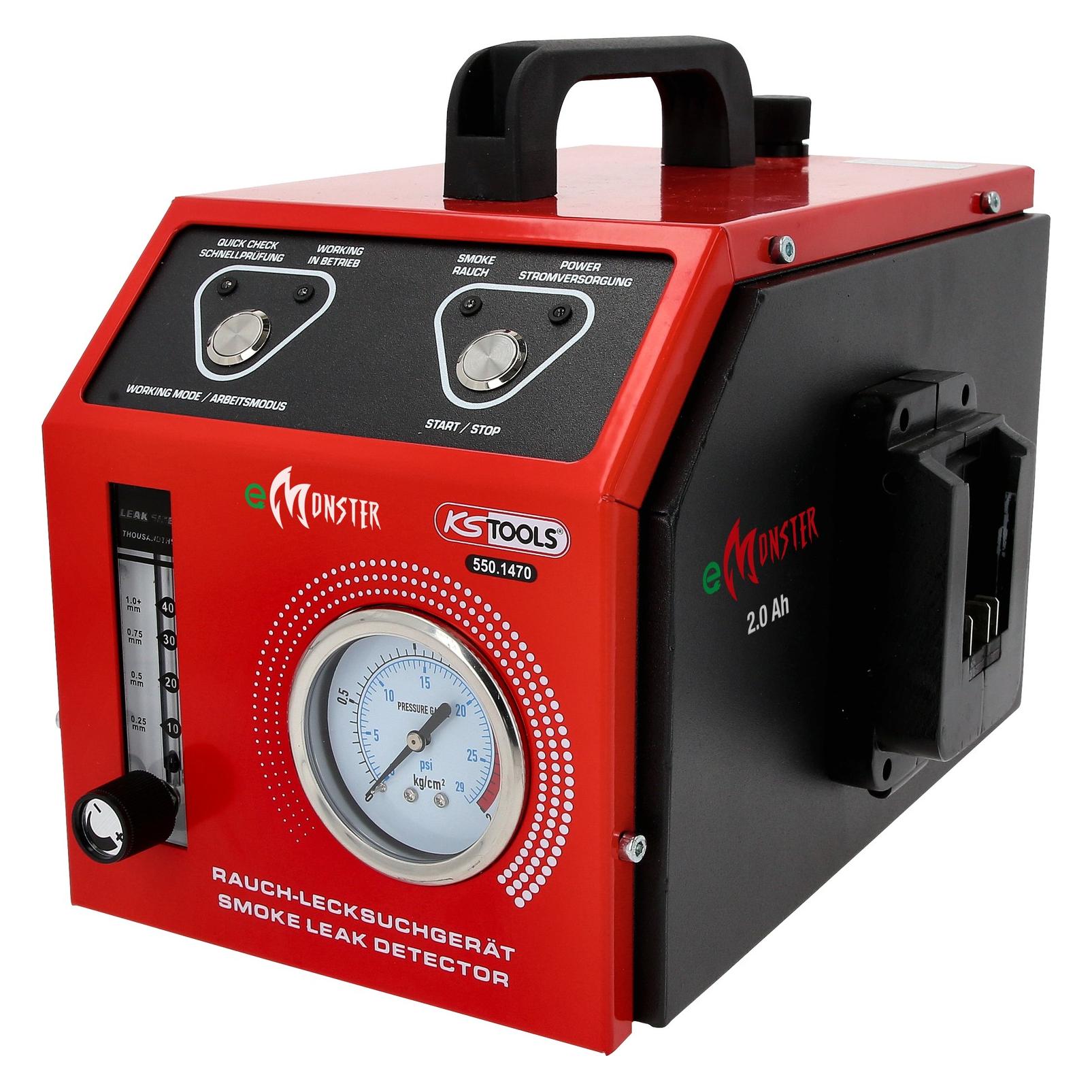 KS Tools Nebelmaschine zur Lecksuche, mit 2 Ah Akku, 36-tlg (550.1470)