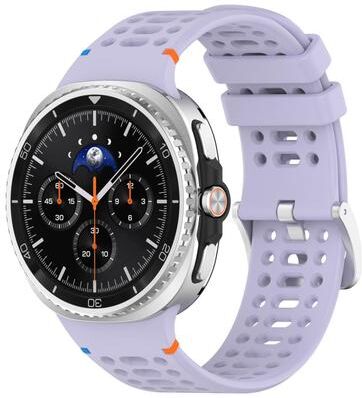 Everyday Crate Samsung Galaxy Watch8 Classic Silicone Watch Band With Silver Buckle Breathable Sport Replacement Strap official Purple