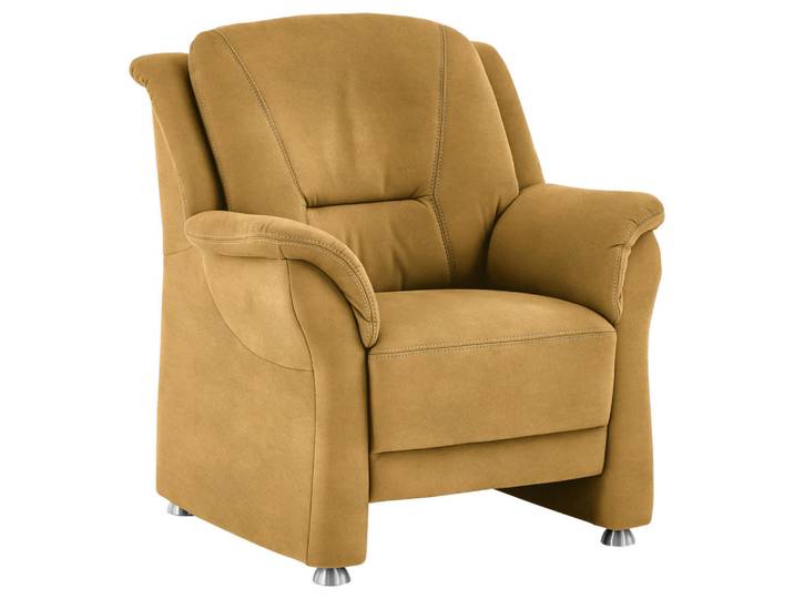 Beldomo Comfort Sessel, Gelb, Metall, 90x100x89 cm, Fussart wählbar, Stoffauswahl, Wohnzimmer, Sessel, Sessel