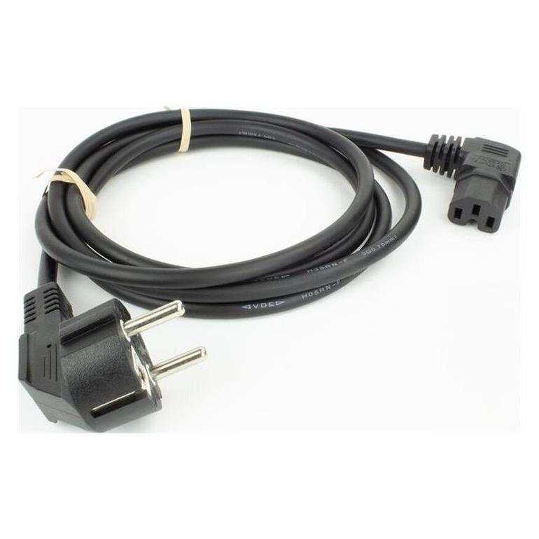 ACT Powercord mains connector CEE 7/7 male (angled) - C15 (angled right) IEC60320 black 1.5 m (1.50 m) (AK5350)