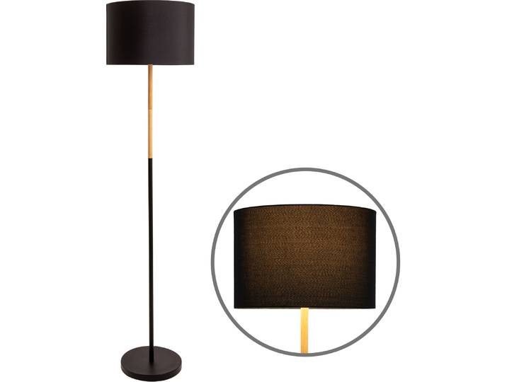 NÄVE Stehlampe Tessile , schwarz, 1, 1 Stk., Leuchten, Stehlampe