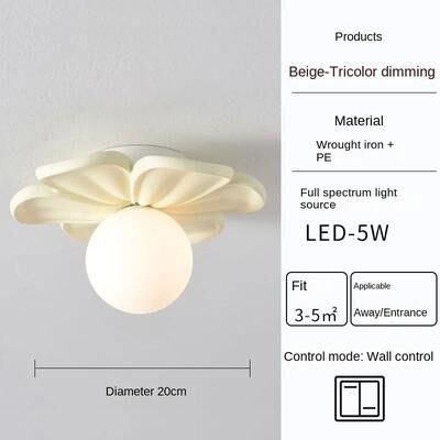 Uplifted Goods Resin Flower Ceiling And Wall Light yellow 20 Cm