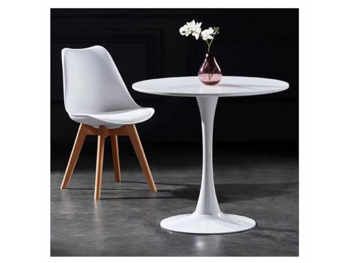 JHAISMAO Rund Esstisch Tulpe Tisch Küche Esstisch Für 2-4 Personen Mit MDF-Tischplatte Und Metallsockel Tulip Restaurant Freizeittisch Kleiner Runder Tisch(Size:50cm,Color:Weiß)
