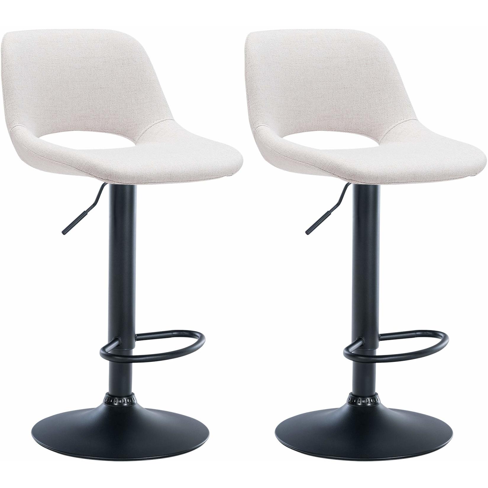 CLP 2er Set Barhocker Camden I Stoff-Bezug