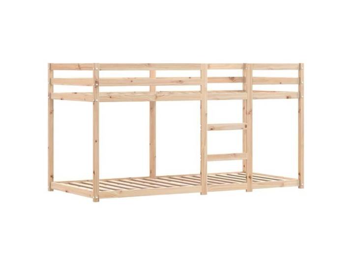 Lit superposé - SURENHAP - DNS101319 - Bois de pin massif - Rideaux bleus - 90x190 cm