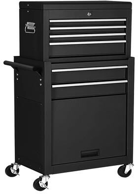 6-Drawer Rolling Toolbox Tool Storage Cabinet Combination w/ Lock