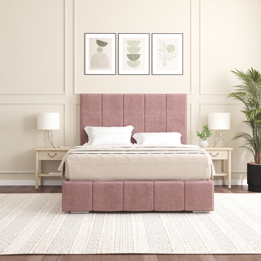 17 Stories Edelmann Upholstered Bed Lilac Single (3')