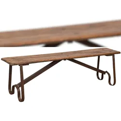 BISCOTTINI INTERNATIONAL ART TRADING BISCOTTINI Liberty-bank aus holz und eisen l153xpr40xh46 cm 40x153x46 cm