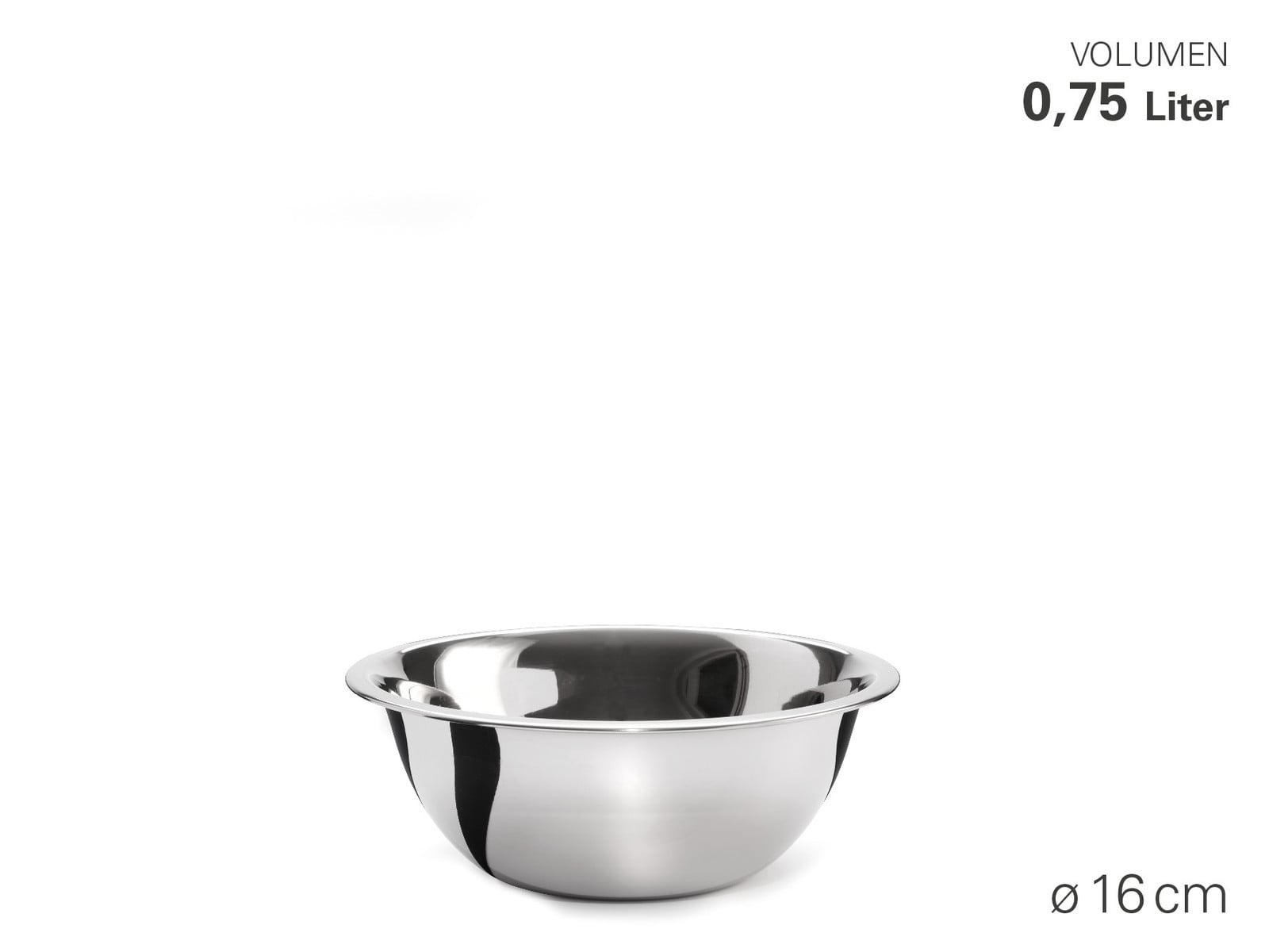 Karl Weis Roestvrijstalen mengkom Gastro, diameter 16 cm