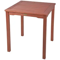 DELUKE Gartentisch UPPSAL - Eukalyptus, Natur, 70x70x75cm | Terrassentisch Wetterfest Outdoor Tisch