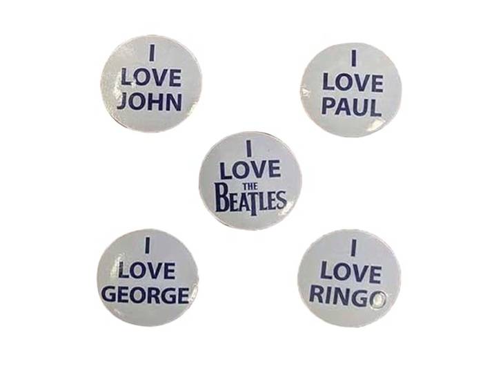 The Beatles I Love The Beatles 5 Pack Button Badge Pack One Size