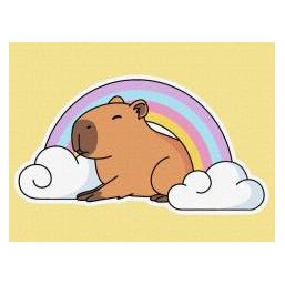 Ideyka Malen nach Zahlen - Capybara und Rainbow Kids (61087314)