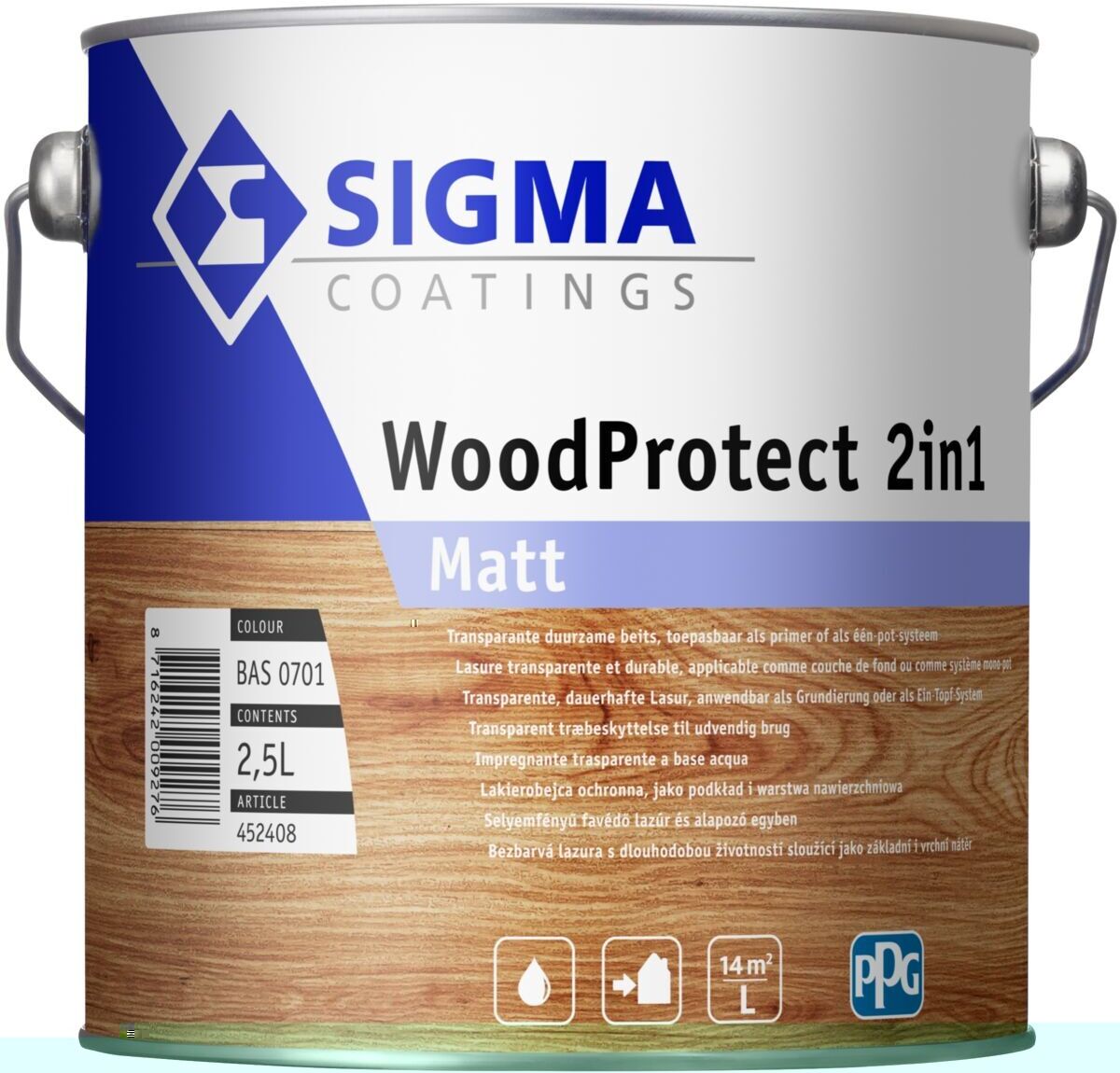 Impregnante a base acqua Sigma WoodProtect 2in1 Matt
