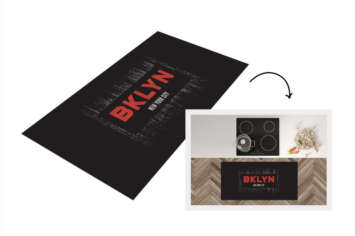 KitchenYeah Keukenloper New York Brooklyn City - Vinyl - 120 x 60 cm