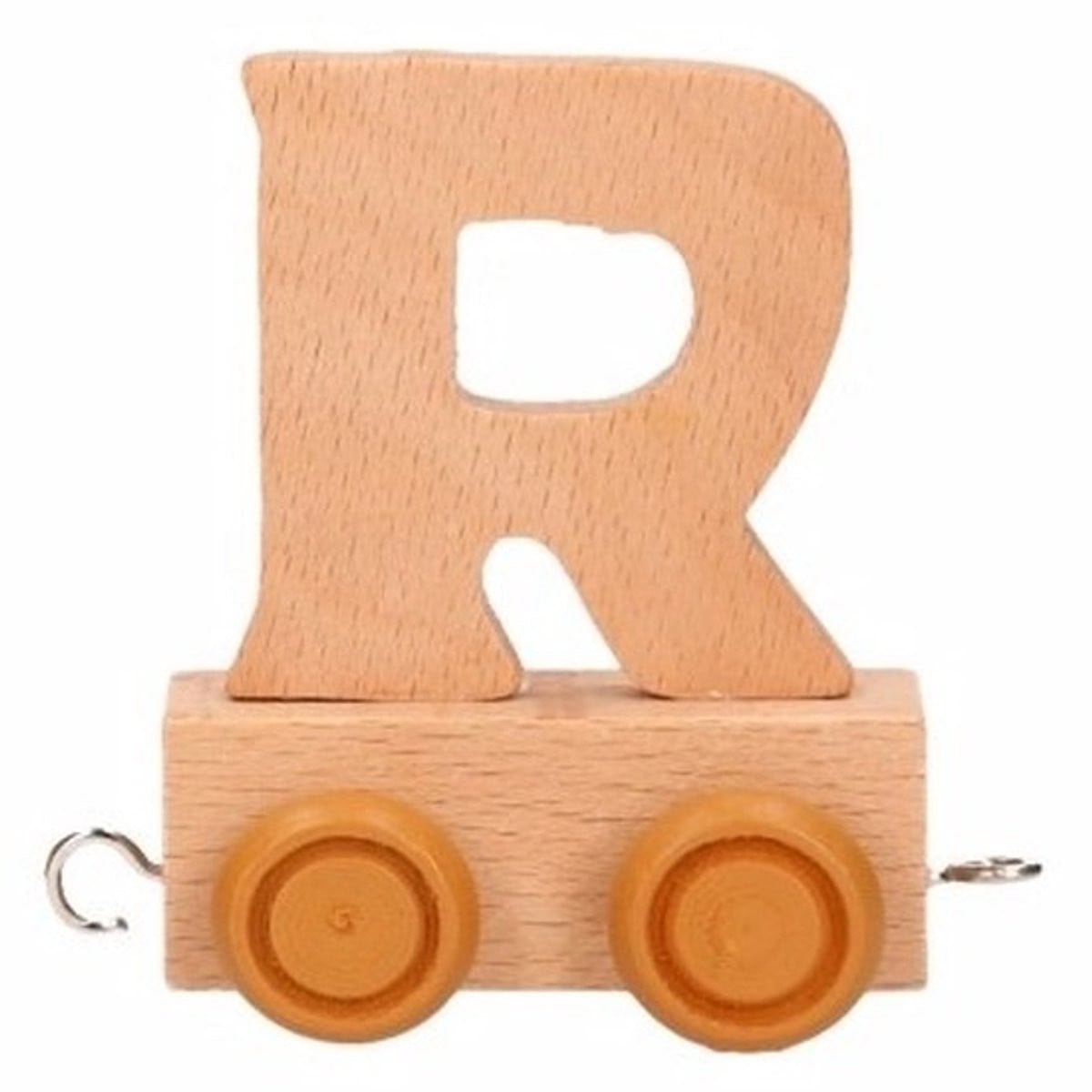 Houten letter trein R voor kinderen